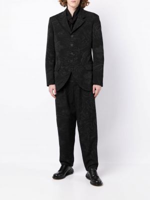 Woll blazer mit print Yohji Yamamoto schwarz