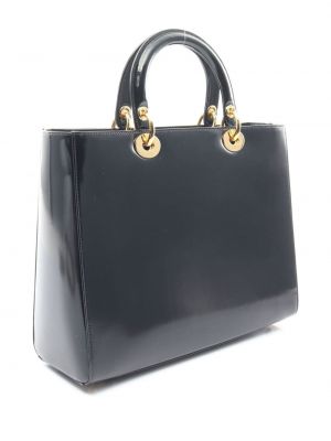 Kožená shopper kabelka Christian Dior černá