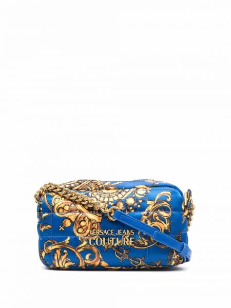 Bolsa de hombro con estampado acolchada Versace Jeans Couture