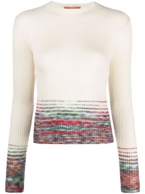 Poloskjorte med fargegradient Missoni hvit