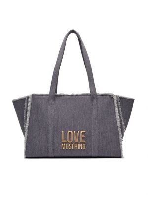 Τσάντα shopper Love Moschino μπλε