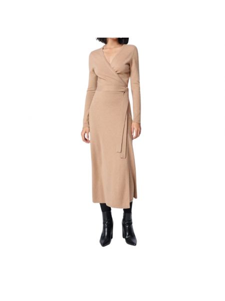 Sukienka midi Diane Von Furstenberg beżowa