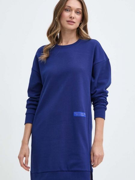 Sukienka mini oversize Armani Exchange niebieska