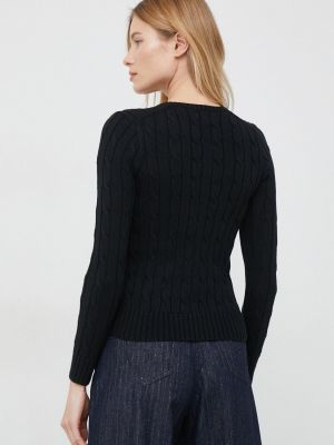 Pamut pulóver Polo Ralph Lauren fekete