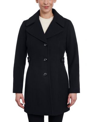 Однобортное пальто Anne Klein черное
