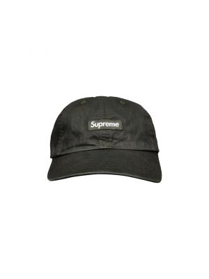 Льняная кепка Supreme черная