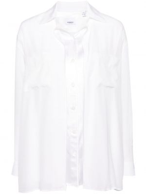 Hedvábná košile Burberry Pre-owned bílá