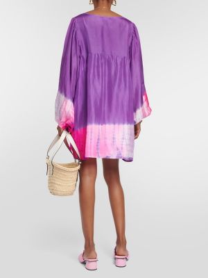 Mini robe en soie Anna Kosturova violet