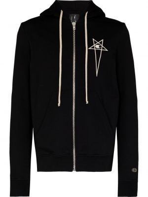 Zip brodert hettegenser Rick Owens X Champion svart