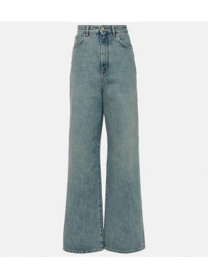 Прямые джинсы с высокой талией Loewe синие