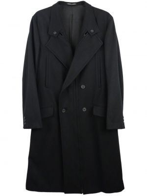 Vilnonis paltas Yohji Yamamoto juoda