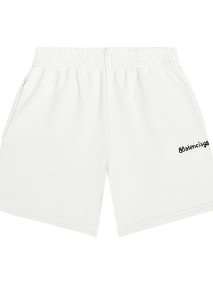 Jersey bomull shorts for jenter Balenciaga Kids hvit