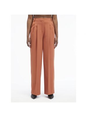 Pantalones rectos Calvin Klein marrón