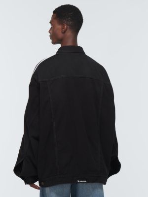 Βαμβακερός τζιν μπουφάν Balenciaga μαύρο