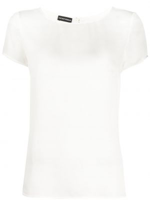 Camiseta de seda manga corta Emporio Armani blanco