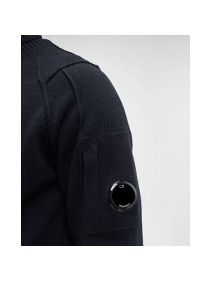 Jersey cuello alto de lana con cuello alto de tela jersey C.p. Company negro