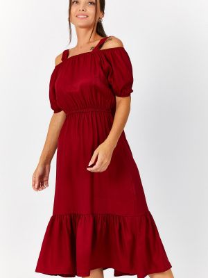 Večernja haljina Armonika crvena