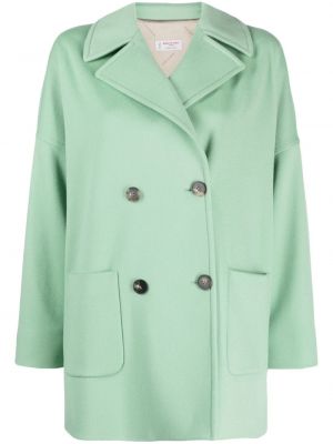 Zelený vlněný kabát Alberto Biani