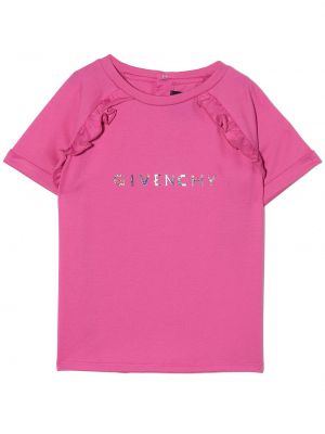 Trykt topp for jenter Givenchy Kids rosa