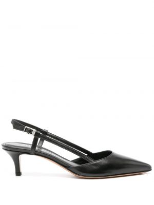 Кожени полуотворени обувки Isabel Marant черно