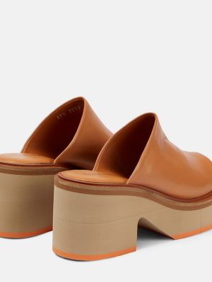 Sandale din piele cu platformă Clergerie maro