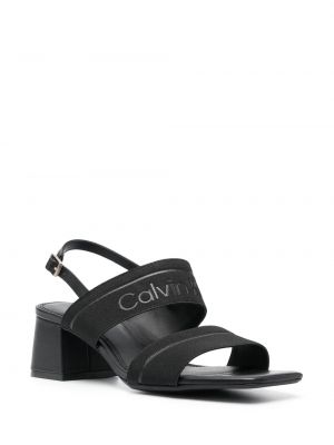Sandały na obcasie Calvin Klein czarne