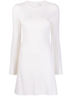 Πλεκτή μάξι φόρεμα Chloé λευκό