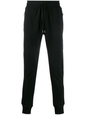 Teplákové nohavice s výšivkou Dolce & Gabbana čierna