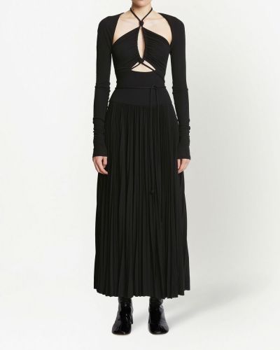 Sukienka z dżerseju plisowana Proenza Schouler czarna
