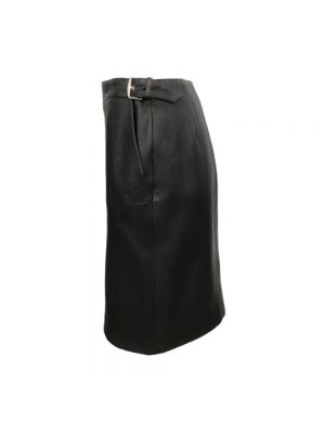 Spódnica skórzana Hermès Vintage czarna