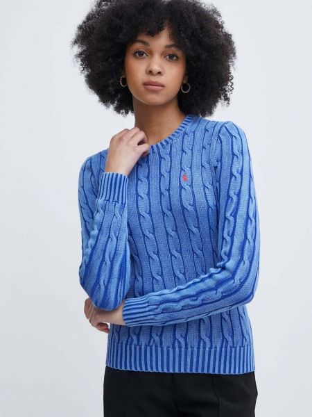 Niebieski sweter bawełniany Polo Ralph Lauren