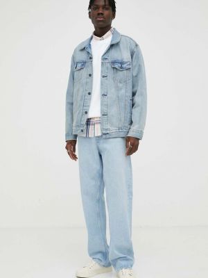 Kurtka jeansowa bawełniana oversize Levi's niebieska