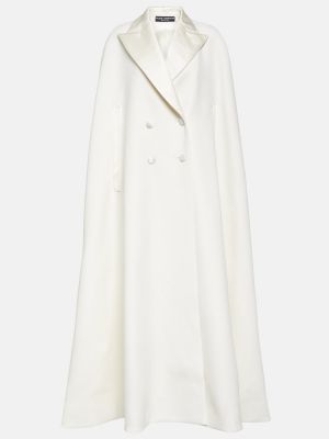 Μάλλινο παλτό Dolce&gabbana λευκό
