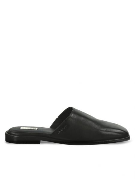 Kožené sandály Gant černé