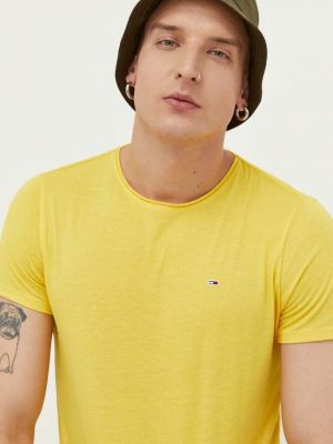 Тениска с дълъг ръкав Tommy Jeans жълто