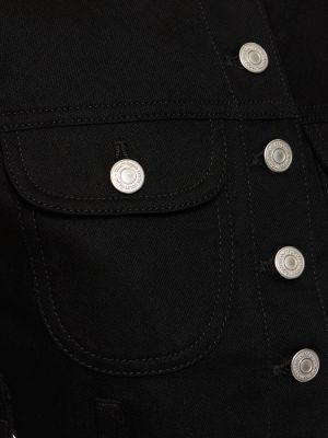 Gilet en jean en coton Courrèges noir