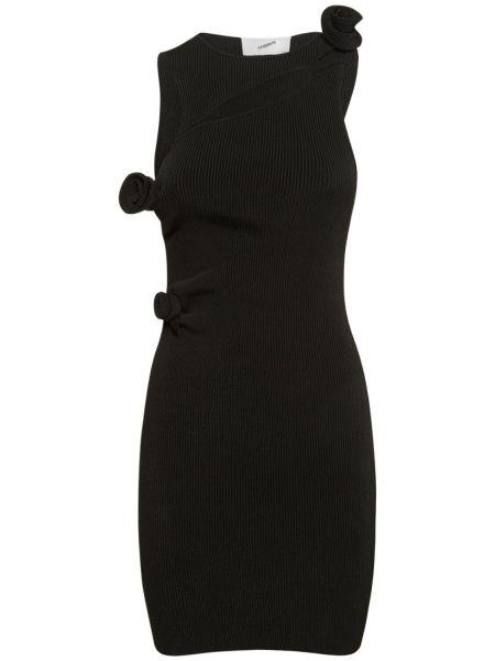 Асиметрична мини рокля на цветя Coperni черно
