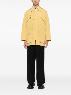Kabát s kapucí Christian Dior žlutý