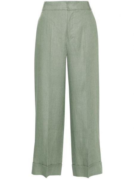 Ленени панталон 's Max Mara зелено