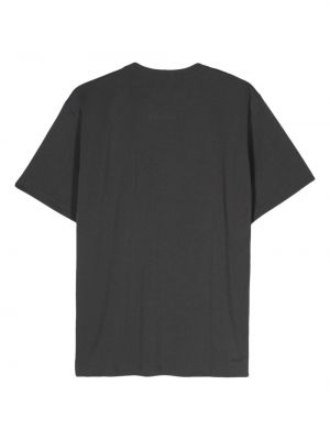T-shirt brodé avec imprimé slogan Sacai gris