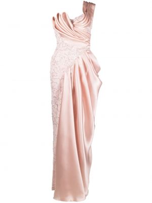 Μάξι φόρεμα με παγιέτες Gaby Charbachy ροζ