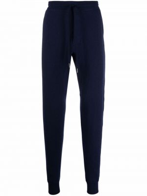 Pantaloni sport din cașmir Tom Ford albastru