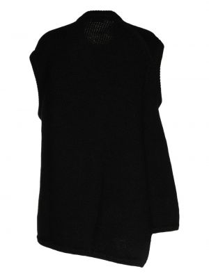 Asymetrický vlněný svetr bez rukávů Comme Des Garçons černý