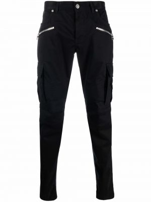 Pantalon cargo avec poches Balmain noir