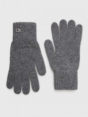 Rękawiczki Calvin Klein szare