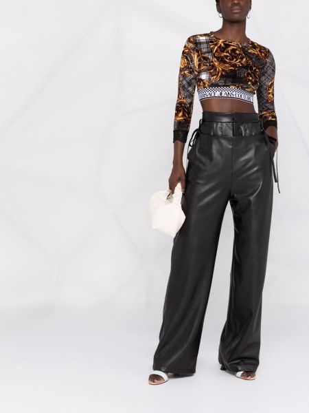Top con estampado Versace Jeans Couture negro