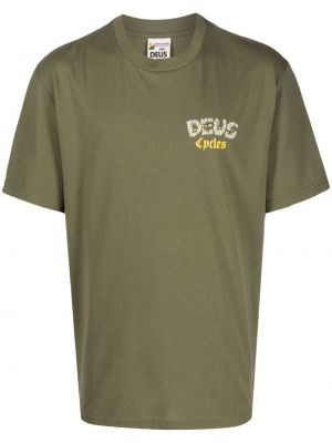 Тениска с кръгло деколте Deus Ex Machina зелено