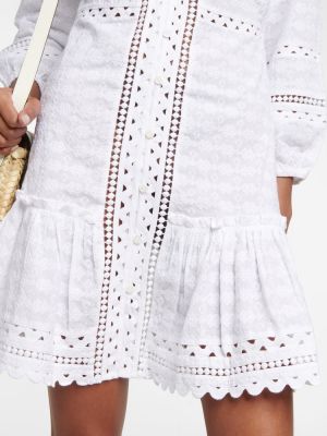 Mini vestido de algodón Veronica Beard blanco