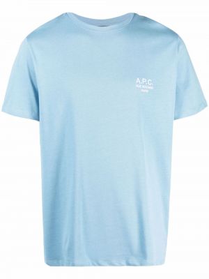 Camiseta con bordado A.p.c. azul