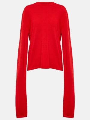 Pull en laine The Row rouge